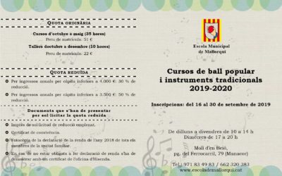 Inici dels cursos de ball popular i instruments tradicionals