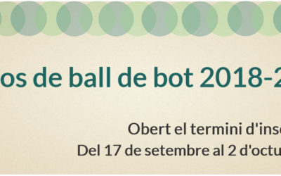 Inscripcions cursos de ball de bot