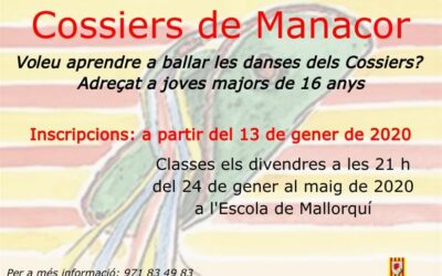 Obert el termini d’inscripció per als Cossiers de Manacor