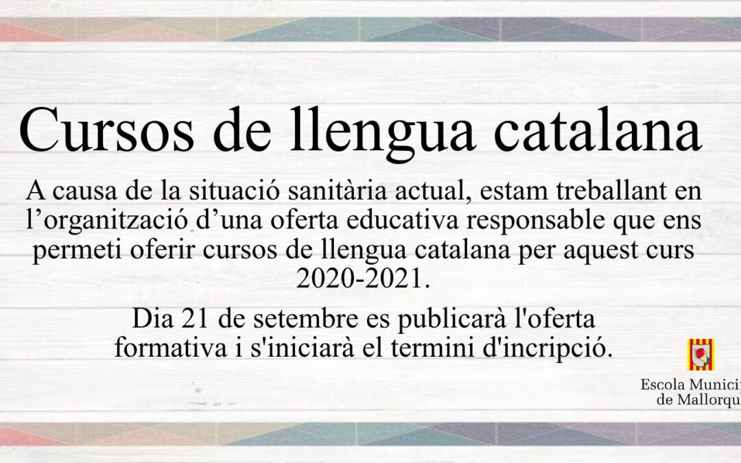Matrícules cursos de llengua catalana 2020-2021