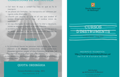 Inscripcions cursos d’instruments