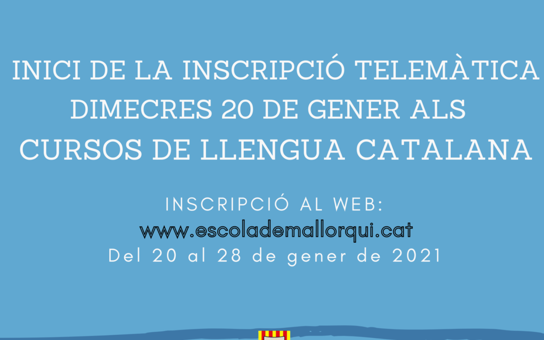 Dimecres 20 de gener, inscripcions cursos de llengua catalana