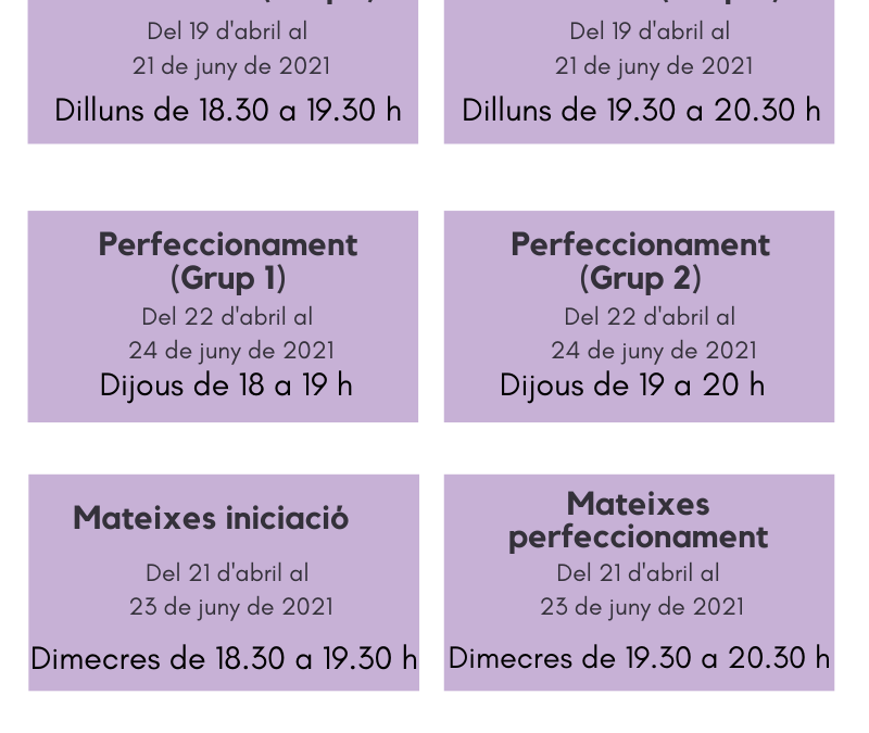 Tallers de ball de bot (10 h)