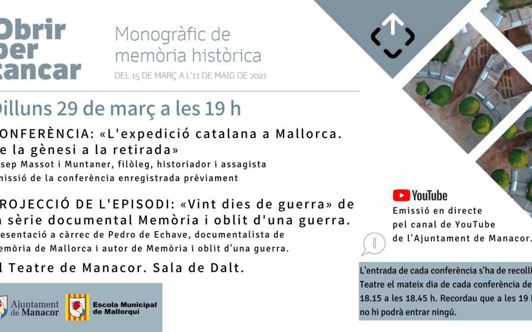 CONFERÈNCIA: «L’expedició catalana a Mallorca.  De la gènesi a la retirada»