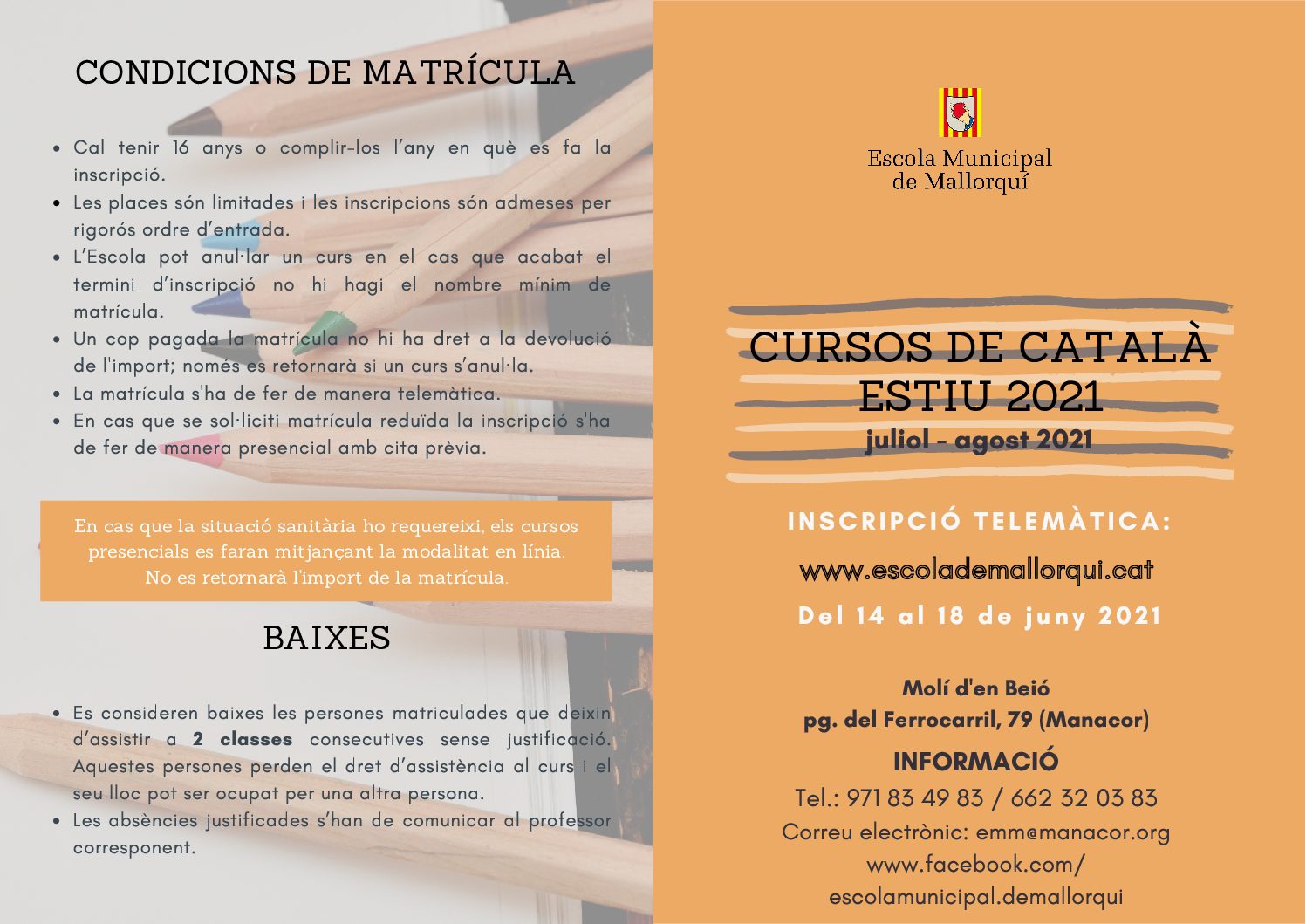 Díptic cursos d’estiu llengua catalana