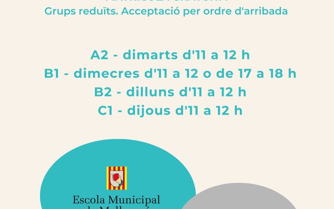 Tallers de conversa A2 – B1 – B2 – C1