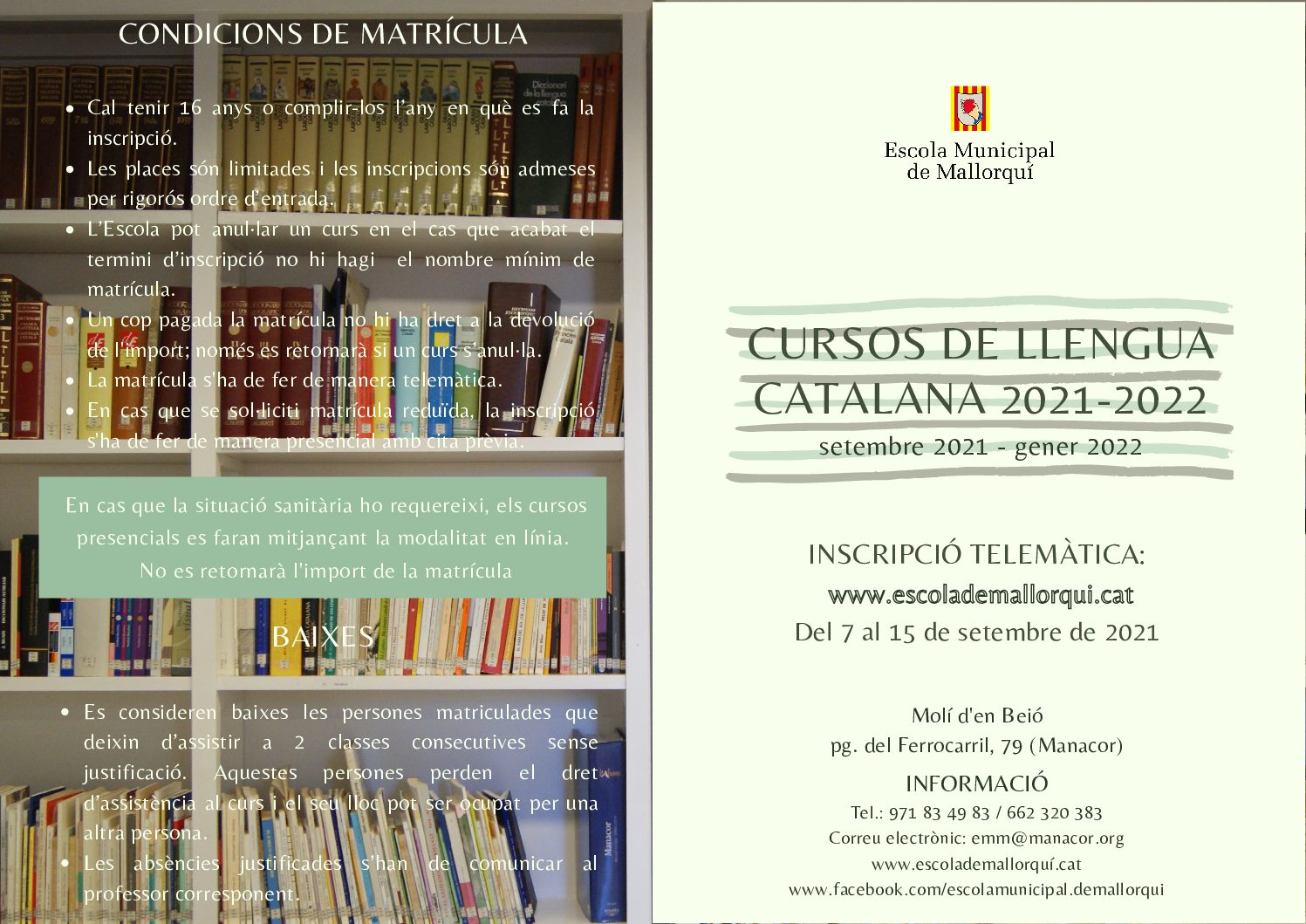 Díptic cursos de català