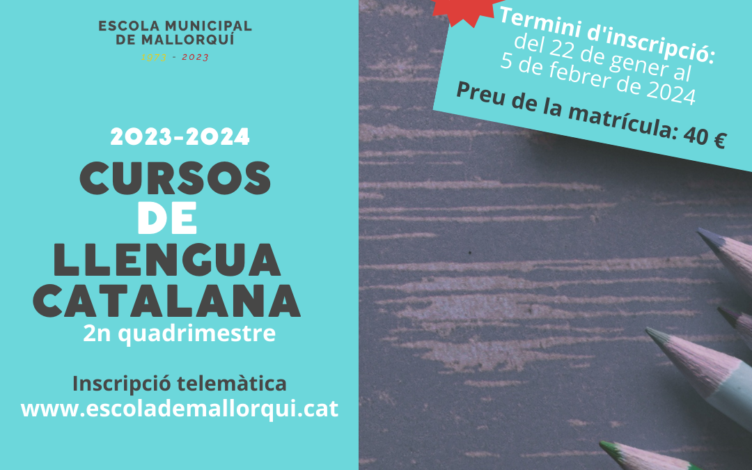Nou termini d’inscripció dels cursos de llengua catalana (2n quadrimestre)