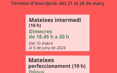 Oferta de mateixes